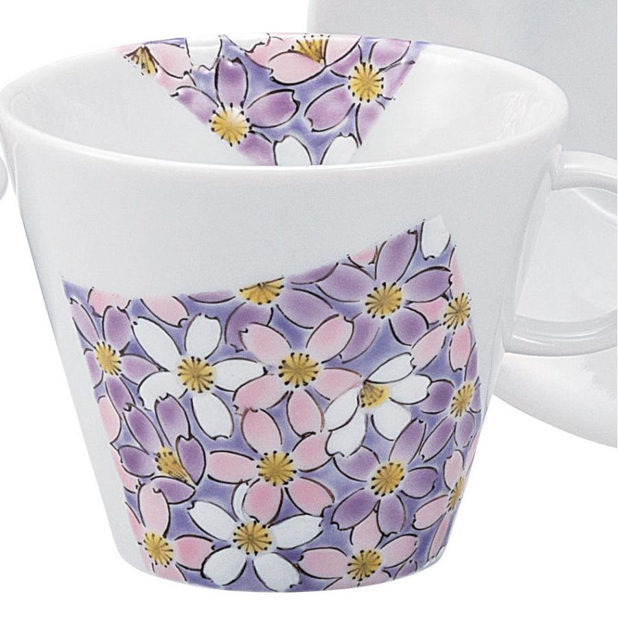九谷焼 日本の伝統工芸品【九谷焼】 ペアコーヒー 桜花文 新田智子 (K9 