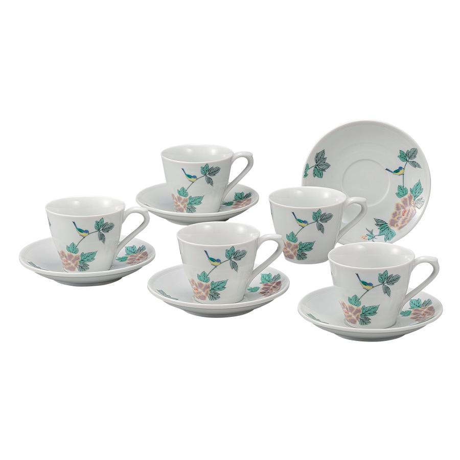 九谷焼 日本の伝統工芸品【九谷焼】 コーヒーセット 小鳥 (K9-1120