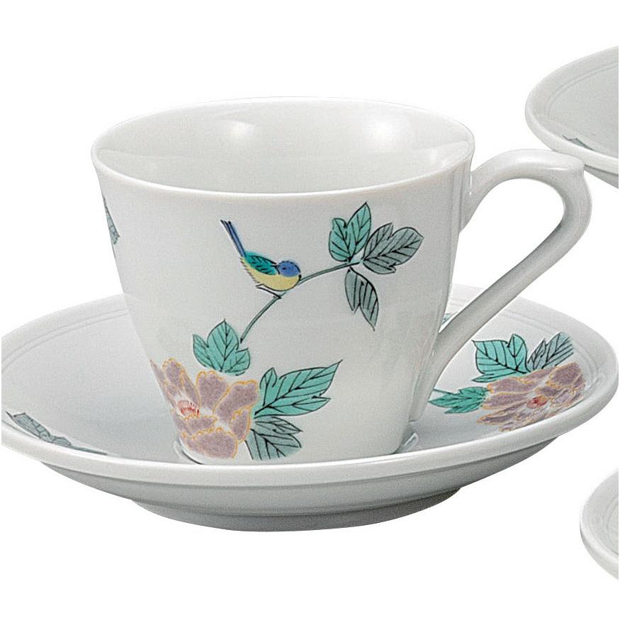 九谷焼 日本の伝統工芸品【九谷焼】 コーヒーセット 小鳥 (K9-1120