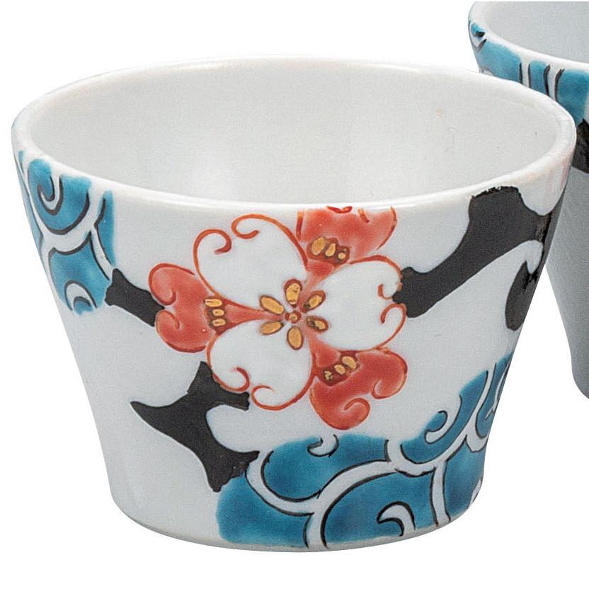 日本の伝統工芸品【九谷焼】 晩酌揃 色絵華唐草  佐藤剛志 (K9-1259) (K8-1177)の画像
