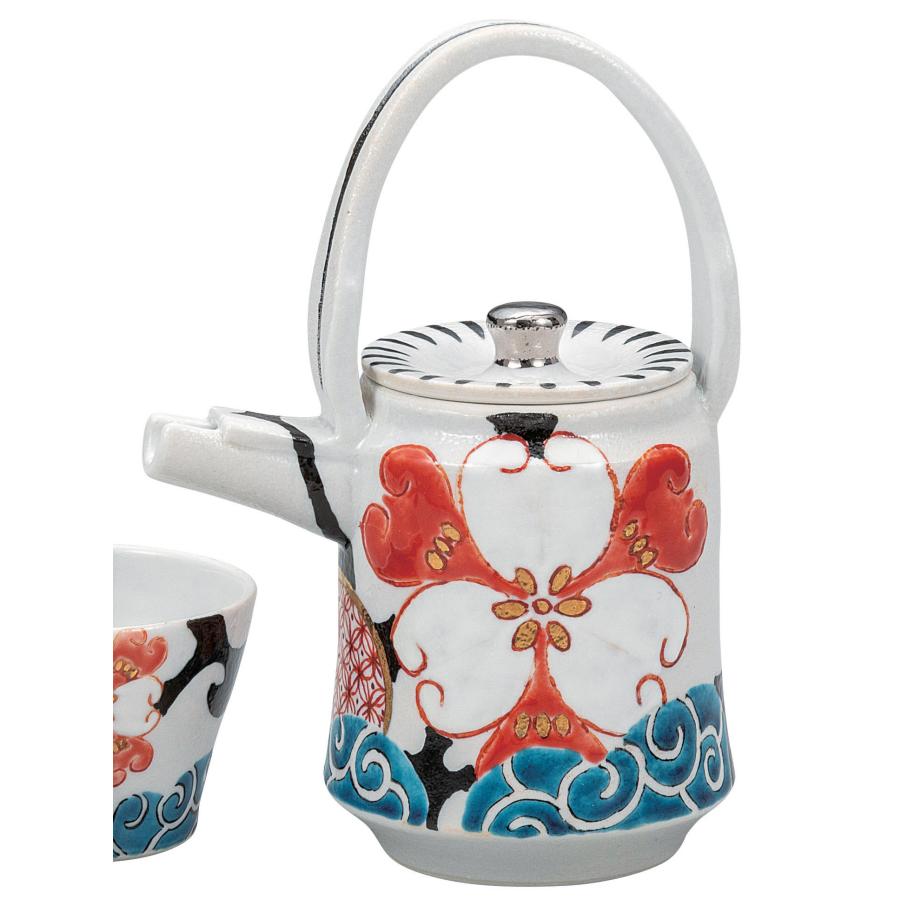日本の伝統工芸品【九谷焼】 晩酌揃 色絵華唐草  佐藤剛志 (K9-1259) (K8-1177)の画像