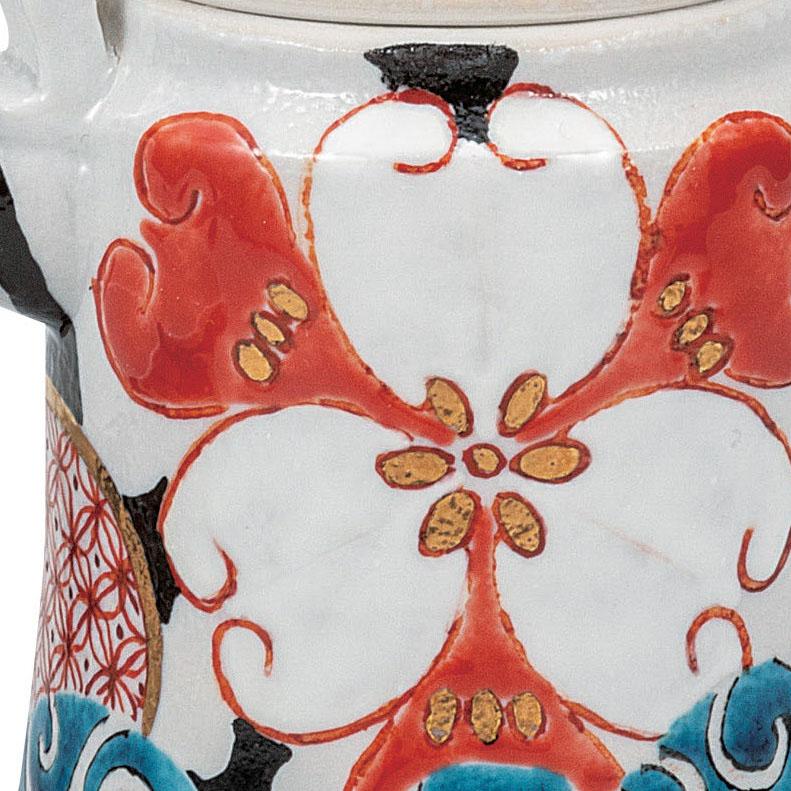 日本の伝統工芸品【九谷焼】 晩酌揃 色絵華唐草  佐藤剛志 (K9-1259) (K8-1177)の画像