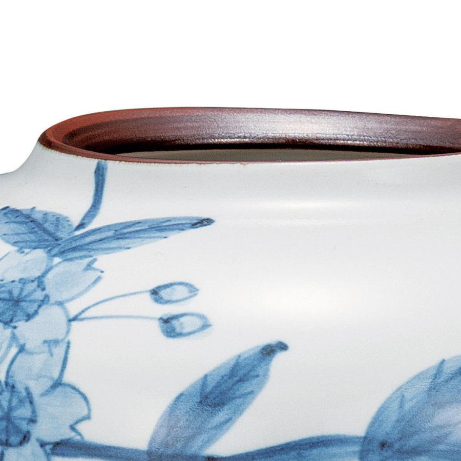 日本の伝統工芸品【九谷焼】 6号花瓶 桜ちらし   (K9-1378) (K8-1277)の画像