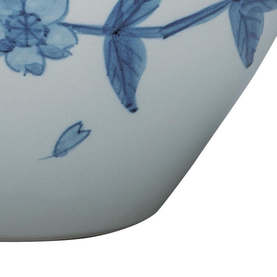 日本の伝統工芸品【九谷焼】 6号花瓶 桜ちらし   (K9-1378) (K8-1277)の画像