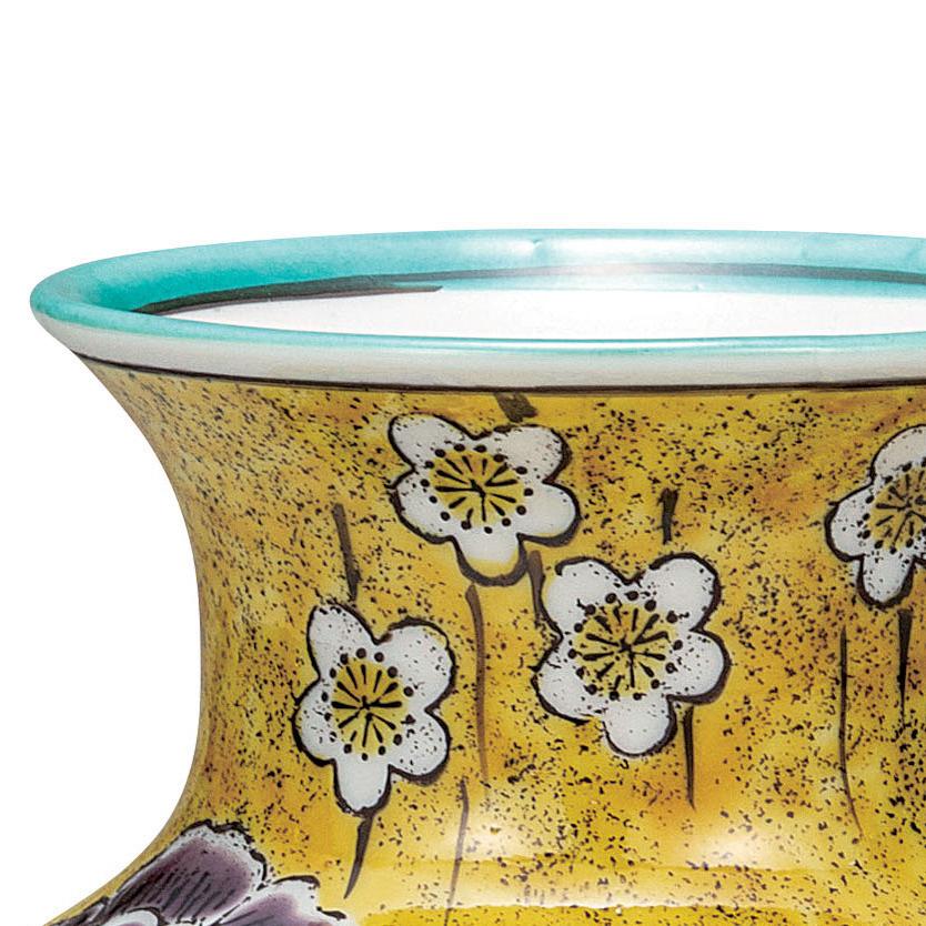 九谷焼 日本の伝統工芸品【九谷焼】 6.5号花瓶 吉田屋花鳥 (K9