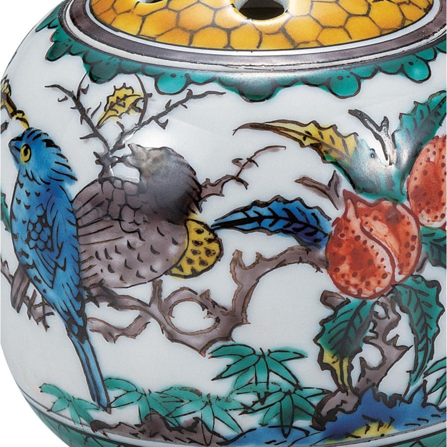 九谷焼 日本の伝統工芸品【九谷焼】 3.5号香炉 古九谷花鳥 (K9-1495