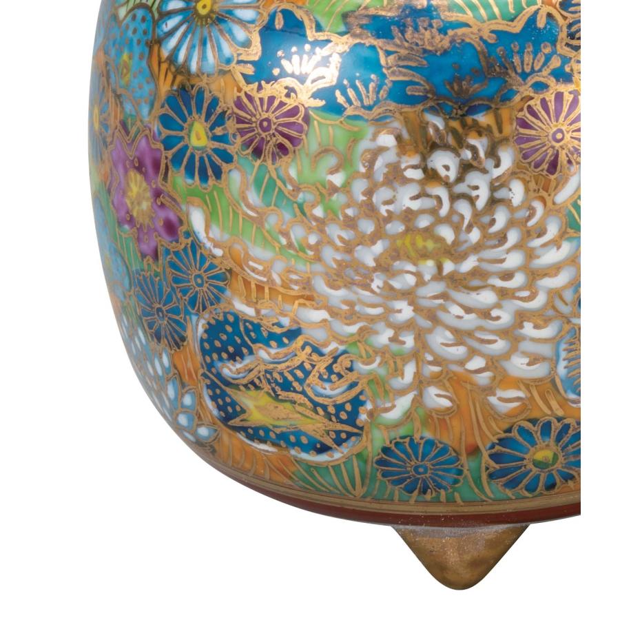 九谷焼 日本の伝統工芸品【九谷焼】 3.5号香炉 金花詰 (K8-1404