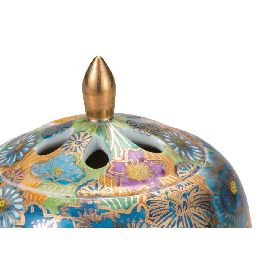 九谷焼 日本の伝統工芸品【九谷焼】 3.5号香炉 金花詰 (K8-1404