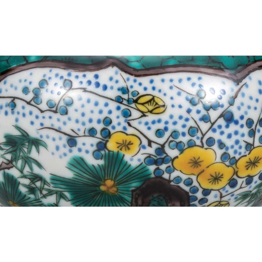 九谷焼 日本の伝統工芸品【九谷焼】 4.5号香炉 割取松竹梅 (K8