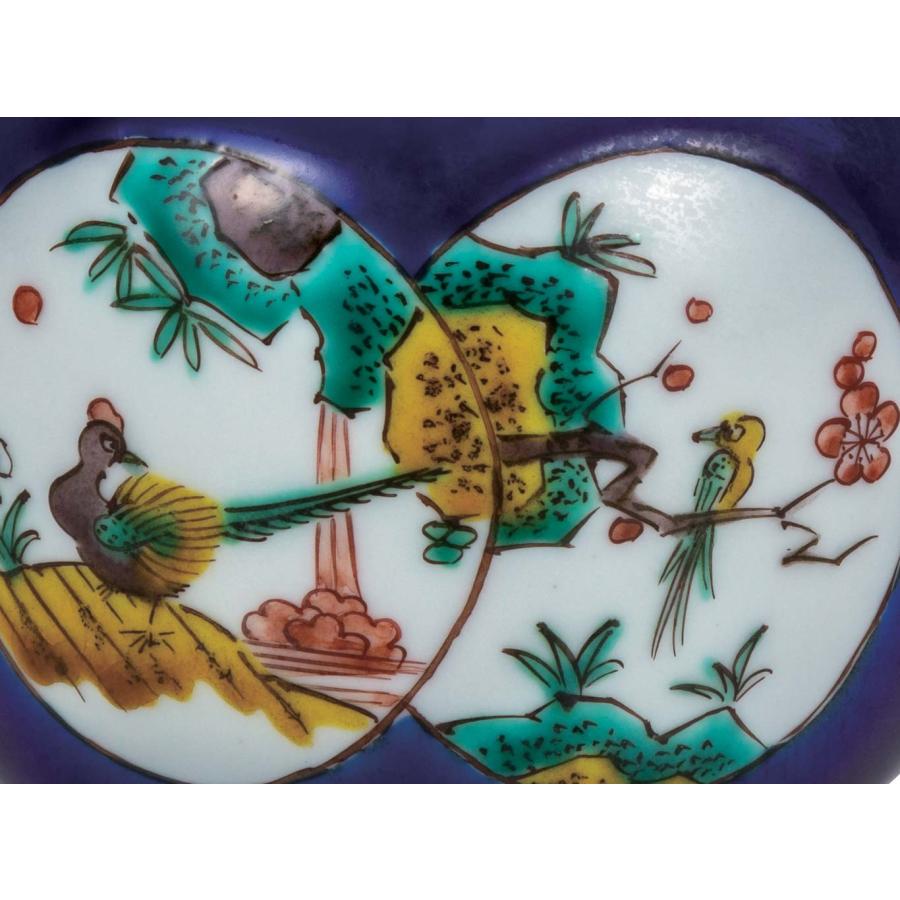 九谷焼 日本の伝統工芸品【九谷焼】 3.8号香炉 割取花鳥 糠川孝之 (K8