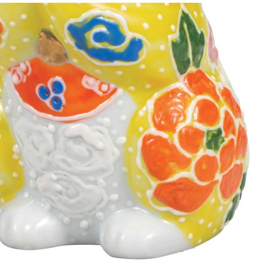 九谷焼 2.7号お祈り猫 黄盛 招き猫 新品 九谷焼 日本の伝統工芸品【九谷焼】 2.7号お祈り猫 黄盛 (K8-1454