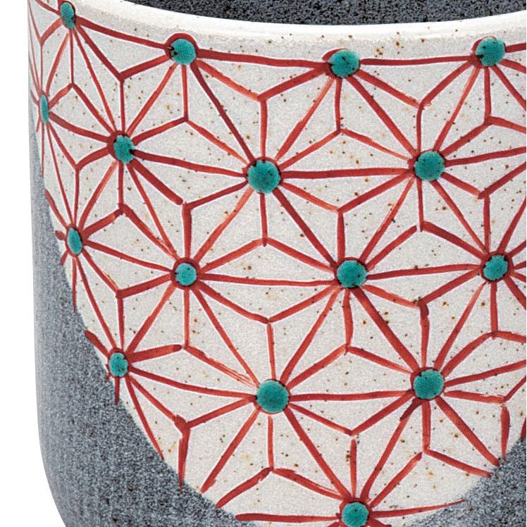 日本の伝統工芸品【九谷焼】 ペアマグカップ 麻文   (K9-1018)の画像