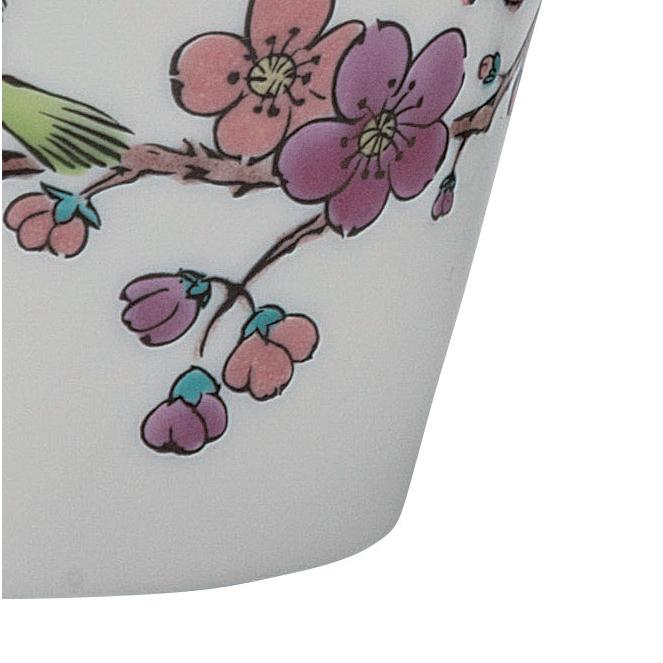 日本の伝統工芸品【九谷焼】 ペア焼酎カップ めじろに梅   (K9-1133)の画像