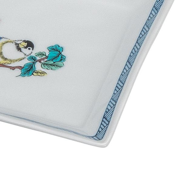 九谷焼 日本の伝統工芸品【九谷焼】 5.8号長角皿揃 花鳥絵変わり (K9 