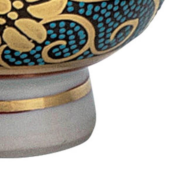 日本の伝統工芸品【九谷焼】 酒器 青粒唐草   (K9-1258)の画像