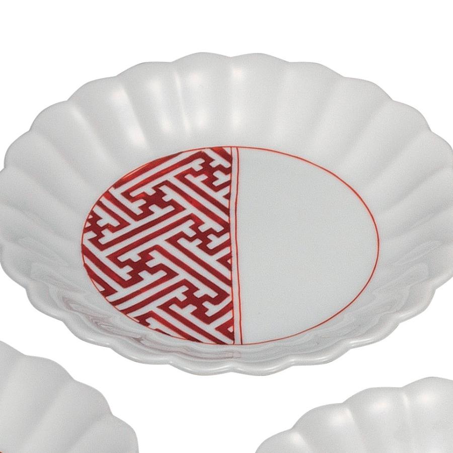 日本の伝統工芸品【九谷焼】 5号皿揃 吉祥文様  田中柚伎 (K9-130)_2