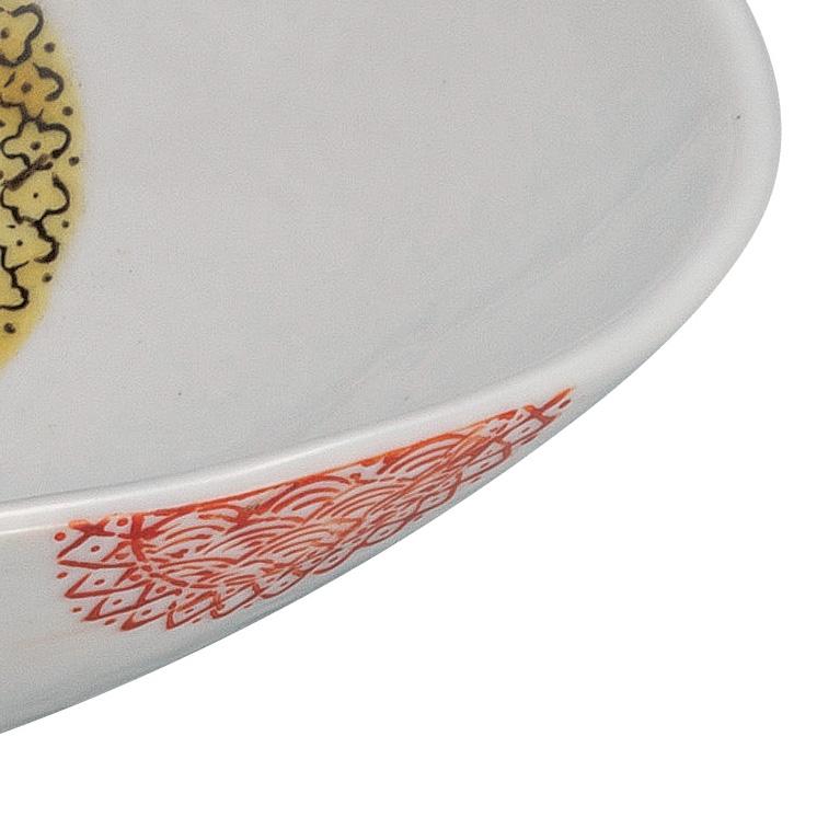 九谷焼 日本の伝統工芸品【九谷焼】 7号鉢 色絵丸紋 (K9-289) : 九谷焼