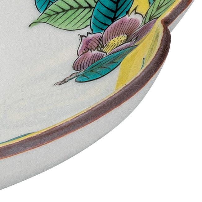 九谷焼 日本の伝統工芸品【九谷焼】 7号鉢 吉田屋椿 (K9-301) : 九谷焼