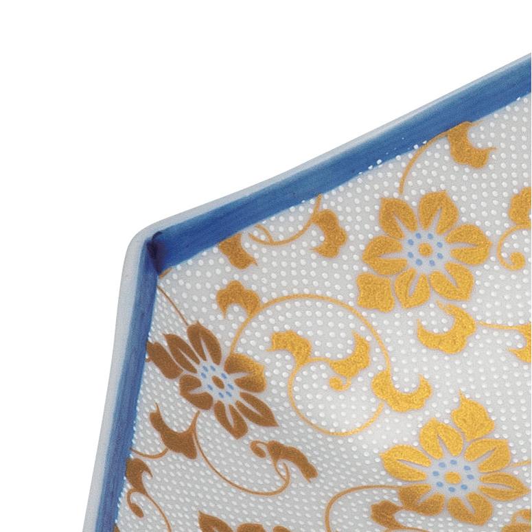 九谷焼 日本の伝統工芸品【九谷焼】 8号鉢 白粒鉄仙 (K9-313) : 九谷焼