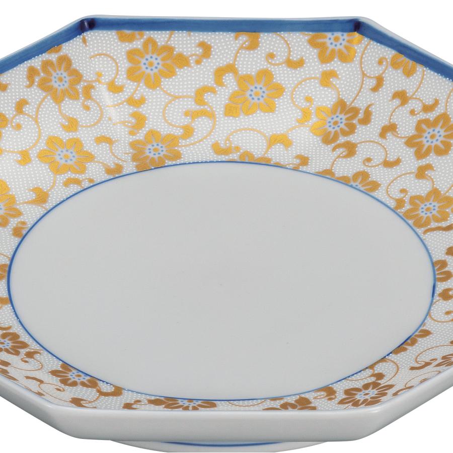 九谷焼 日本の伝統工芸品【九谷焼】 8号鉢 白粒鉄仙 (K9-313) : 九谷焼