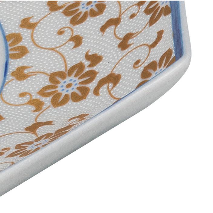 九谷焼 日本の伝統工芸品【九谷焼】 8号鉢 白粒鉄仙 (K9-313) : 九谷焼