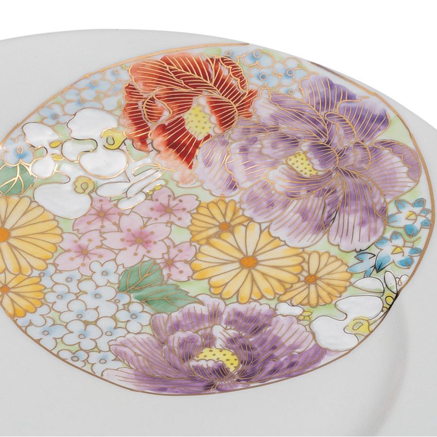 日本の伝統工芸品【九谷焼】 8.5号盛皿 雅華  大志窯 (K9-367)の画像
