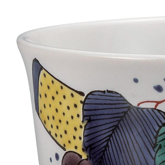 日本の伝統工芸品【九谷焼】 そば猪口 色絵ぶどう文  銀泉窯 (K9-425)の画像