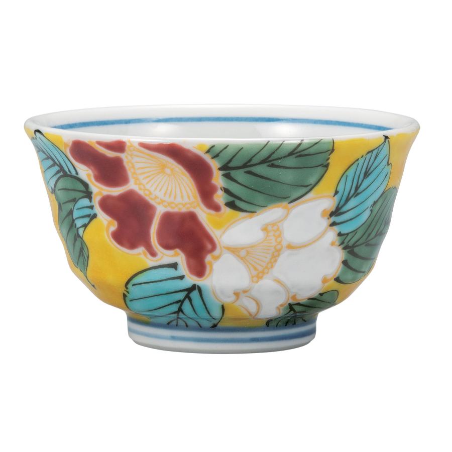 九谷焼 日本の伝統工芸品【九谷焼】 小さい飯碗 吉田屋山茶花 (K9-465