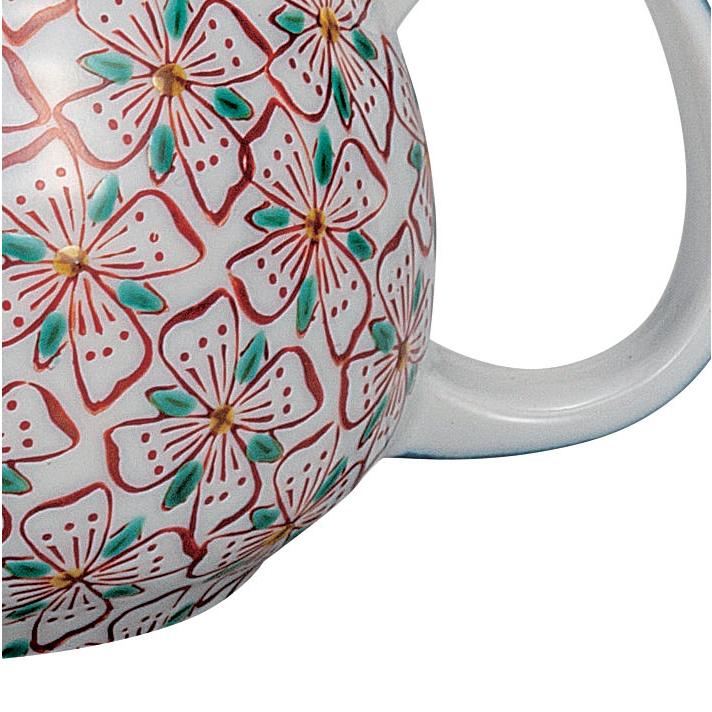九谷焼 日本の伝統工芸品【九谷焼】 茶器 花紋 網付 (K9-839) : 九谷焼