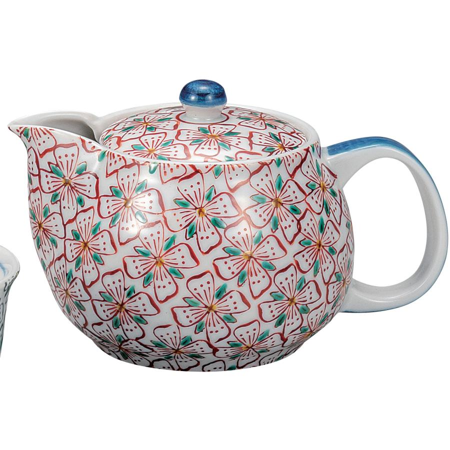 九谷焼 日本の伝統工芸品【九谷焼】 茶器 花紋 網付 (K9-839) : 九谷焼