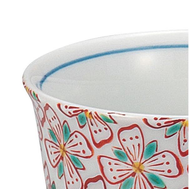 九谷焼 日本の伝統工芸品【九谷焼】 茶器 花紋 網付 (K9-839) : 九谷焼