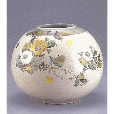 日本の伝統工芸品　九谷正峰　金箔木立連山　８号花瓶 日本の伝統工芸品 九谷正峰 金箔木立連山 8号花瓶