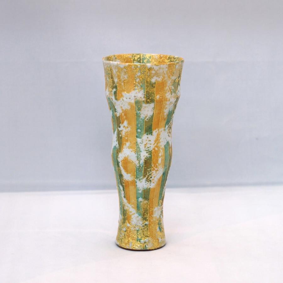 九谷焼 吉田幸央 花入 彩色金彩 橙 : 九谷焼 STYLeNCE スタイレンス