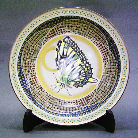 九谷焼 武腰敏昭 飾り皿 愛品倶楽部柏店】九谷焼 武腰敏昭 色絵
