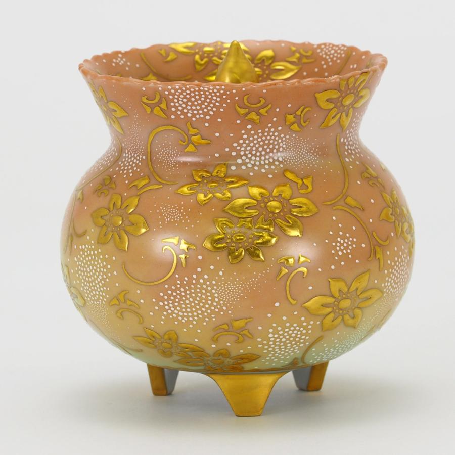 日本伝統陶芸 陶磁器 九谷焼 大香炉 玉竜造 九谷焼 10号香炉 吉田屋