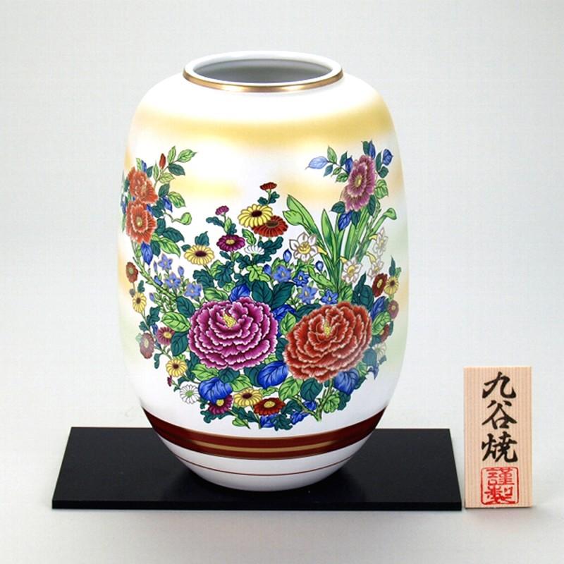 日本の伝統工芸品【九谷焼】8号花瓶 錦絵 N168-03 : 九谷焼 STYLeNCE