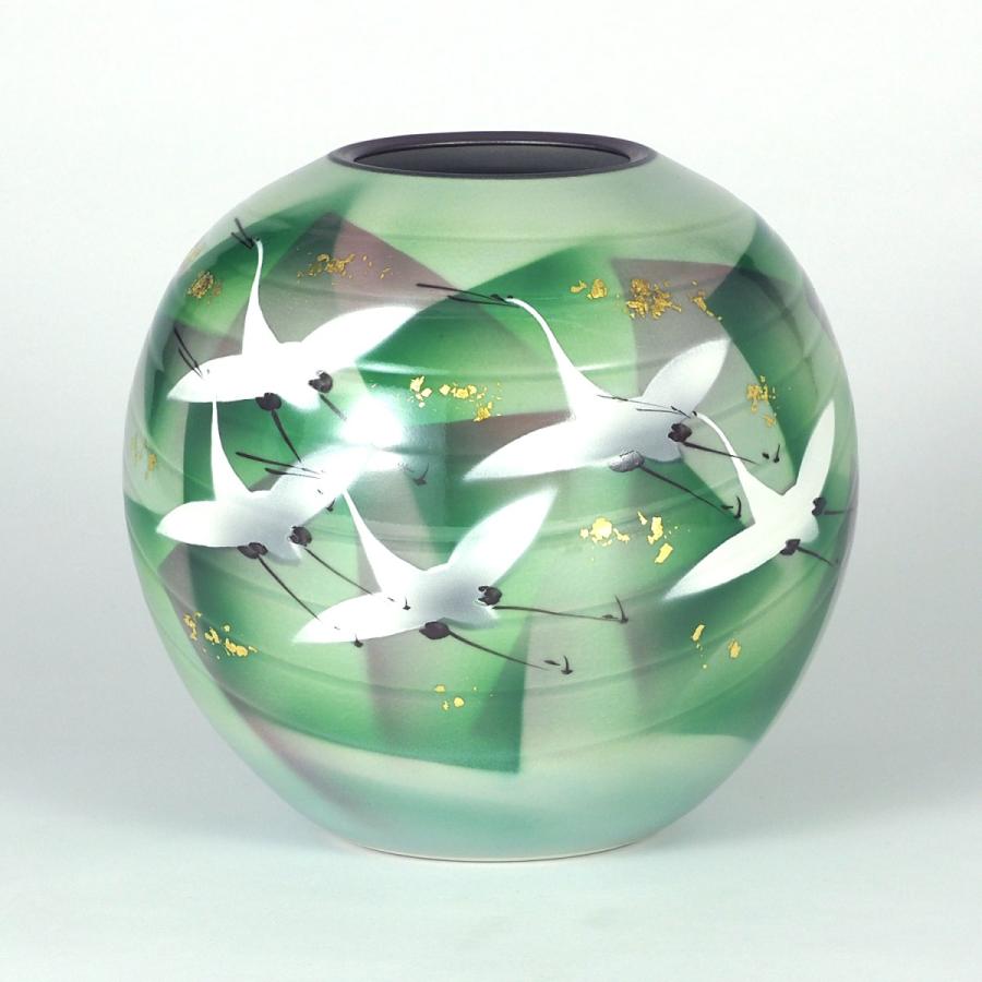 九谷焼　花瓶　日本伝統工芸品 豪華絢爛 伝統工芸品 九谷焼 花瓶 本金牡丹鳥 錦泉作 GIFT対応可