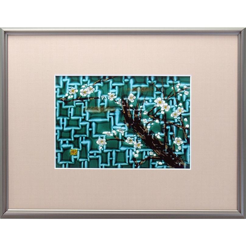 九谷焼 日本の伝統工芸品【九谷焼】陶額 梅 N184-04 : 九谷焼 STYLeNCE