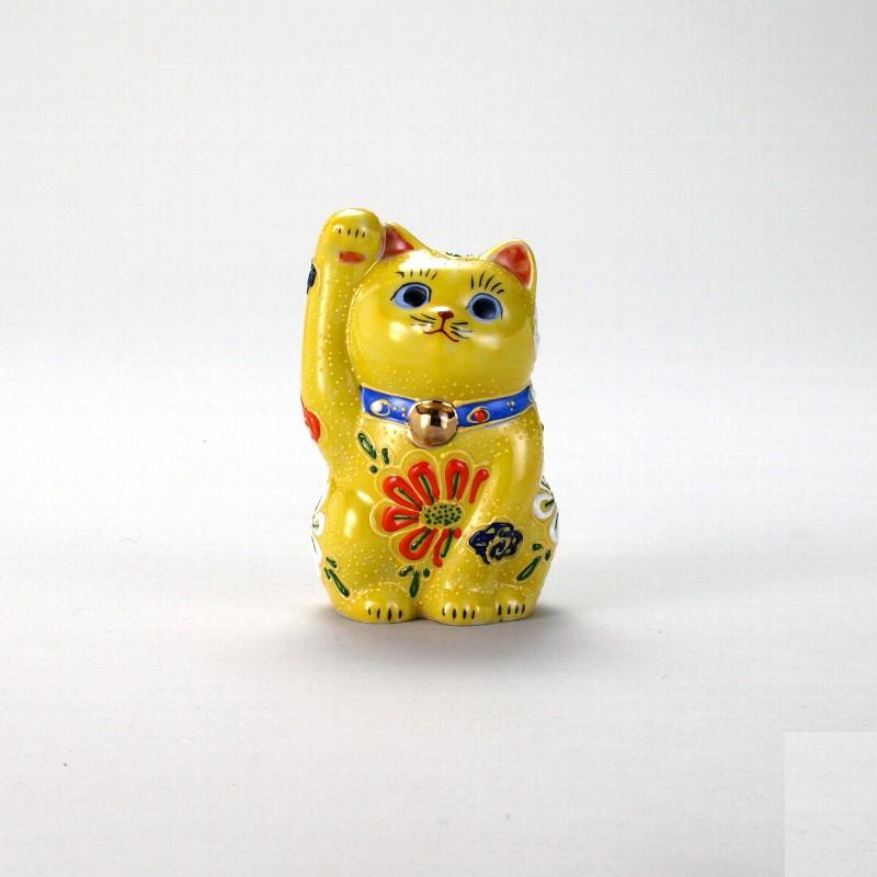 九谷焼 3号招猫 黄盛 : 九谷焼 STYLeNCE スタイレンス - 通販 - Yahoo