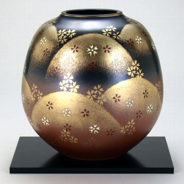 日本の伝統工芸品【九谷焼】　7号花瓶 　吉野山　ysn24-04