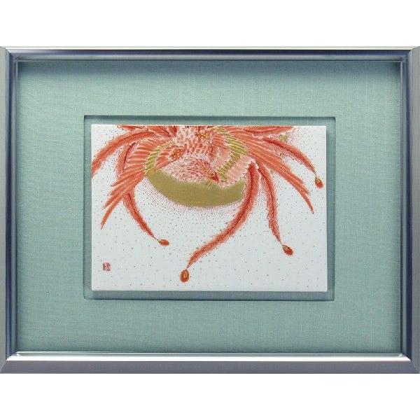 九谷焼 鳳凰 飾り絵 額入り 九谷焼 鳳凰 飾り絵 額入り