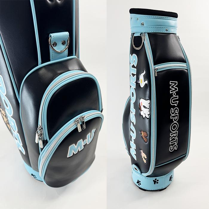 新品 M・U SPORTS MUスポーツ レディース キャディバッグ 2点セット M・U SPORTS 2024年 秋冬新作 MU MUスポーツ ゴルフバッグ