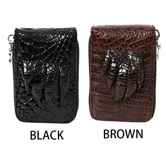 本革 ワニ革 カードケース ポケット 12箇所 大容量 メンズ