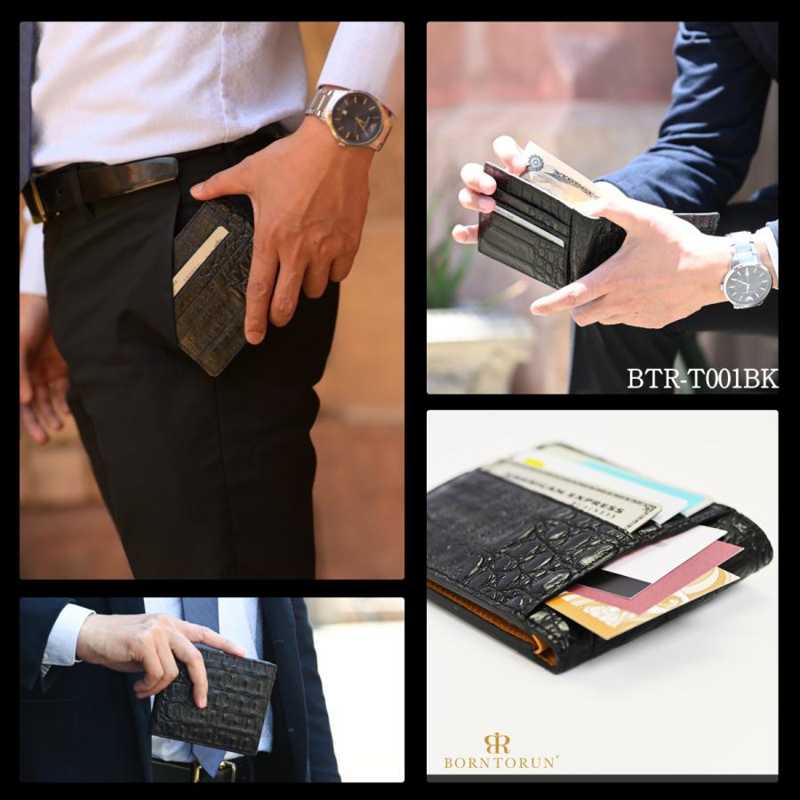 クロコダイル カイマン 本革 折財布 メンズ レディース 長財布 2型 2 