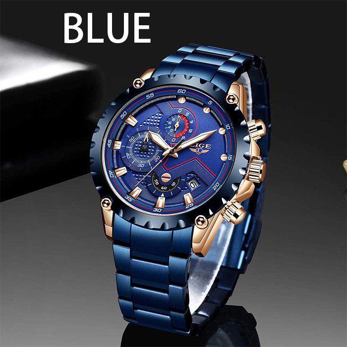 腕時計 メンズ クロノグラフ 1年保証 カレンダー クロノグラフ搭載