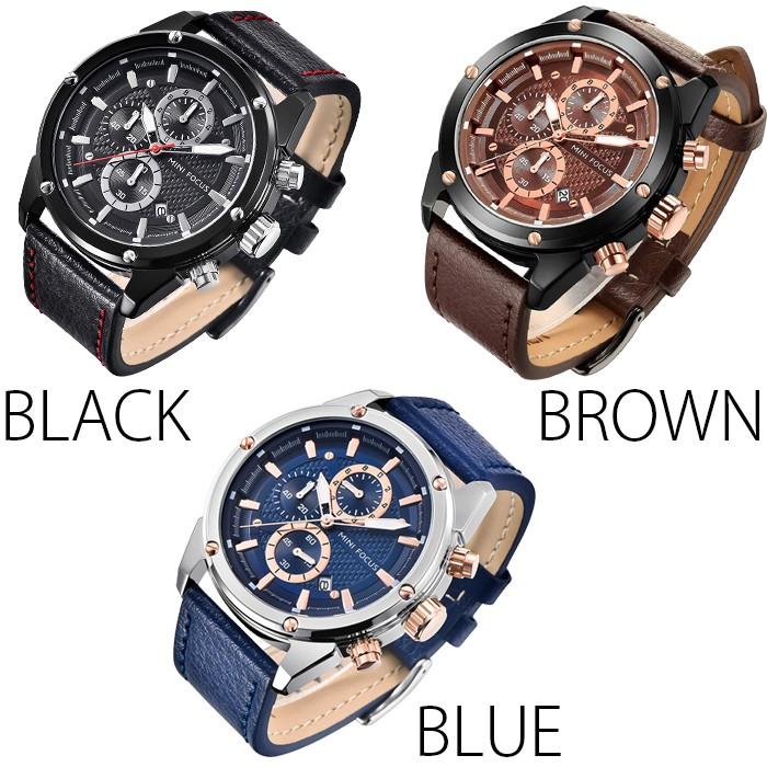 カスタム腕時計　メンズ腕時計クロノグラフ新品 腕時計 メンズ クロノグラフ 1年保証 カレンダー クロノグラフ搭載