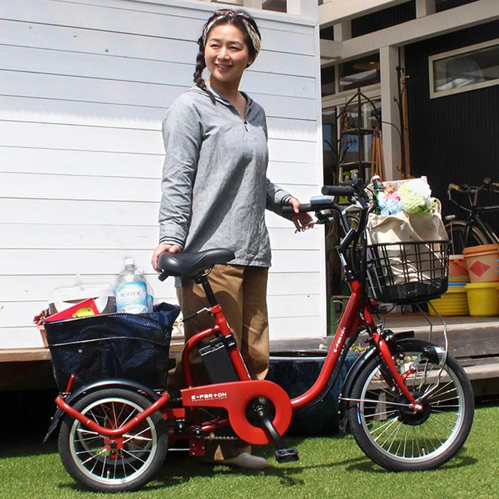 電動アシスト ロータイプ 三輪自転車 フロント18インチ リア14インチ