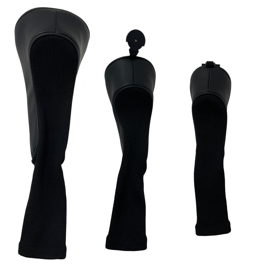 2023年 新作 ゴルフ ブラック ヘッドカバー 立体型 DR用 FW用 UT用