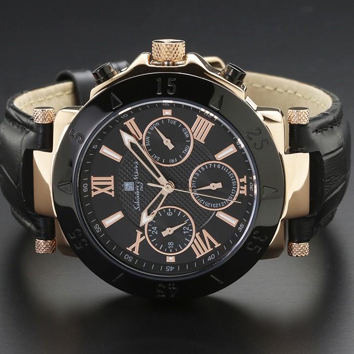 マルチカレンダー 腕時計 メンズ 1年保証 全4色 正規 Salvatore Marra サルバトーレ マーラ マルチファンクション 腕時計 BOX 保証書付き｜styleon｜02
