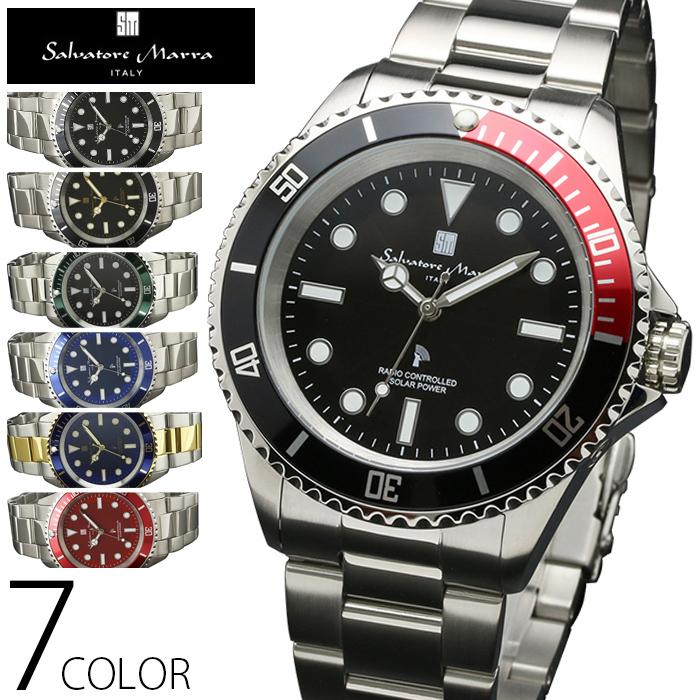 サルバトーレ・マーラ（SALVATORE MARRA） 10気圧防水 電波ソーラー